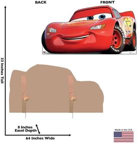 img 3 attached to 🏎️ Disney Pixar Cars 3 Lightning McQueen Life Size Cardboard Cutout Standup (2017 Film) - Advanced Graphics