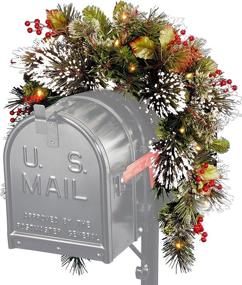 img 3 attached to 🎄 3 ft National Tree Winter Pine Collection Mailbox Swag