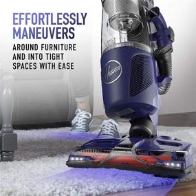 img 3 attached to 🐾 Efficient Pet Hair Removal: Hoover Power Drive UH74210PC Bagless Multi Floor Upright Vacuum Cleaner with Swivel Steering - Purple