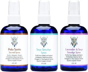 img 4 attached to 🧹 Negative Energy Removal Gift Set: Smudge Spray with Sage, Lavender, and Palo Santo: Smokeless Alternative to Sage Bundles, Incense, Sticks or Candles: Handcrafted with Authentic Essential Oils in Sedona, Arizona