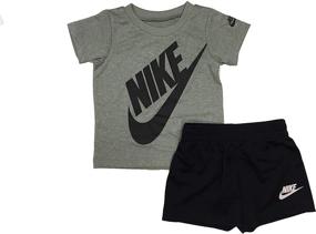 img 1 attached to 👕 Nike Boy's Dri-Fit T-Shirt & Shorts Set - Black/Grey, 24 Months: Superior Comfort and Style