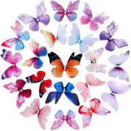 jexine butterfly colorful embellishments appliques logo