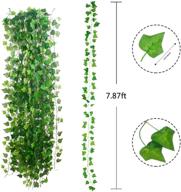 🌿 искусственный гирлянда плюща - joyhalo ложные лозы с ивовыми листьями зеленого цвета из шелка для свадебной вечеринки на открытом воздухе, декора сада (12 нитей, 78 футов) логотип