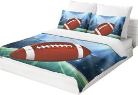 img 2 attached to Ayigu наволочки для подушек American Football Comforter