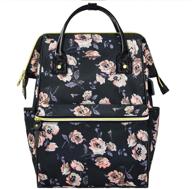 🎒 kroser laptop backpack 15.6 inch: stylish college school computer backpack with usb port for women/girls-rose pattern logo