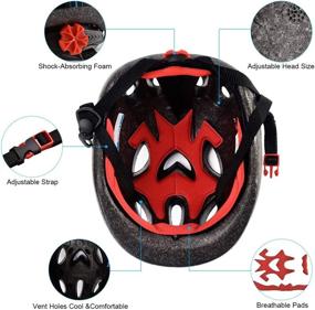 img 1 attached to ArgoHome Kids Helmet and Protective Gear Set - Toddler Helmet, Knee Pads for 3-8 Years, Youth Bike Skateboard Helmet, Knee Elbow Wrist Pads for Roller Bicycle Bike Skateboard