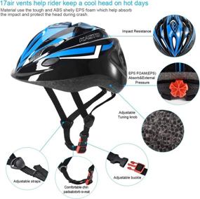 img 4 attached to ArgoHome Kids Helmet and Protective Gear Set - Toddler Helmet, Knee Pads for 3-8 Years, Youth Bike Skateboard Helmet, Knee Elbow Wrist Pads for Roller Bicycle Bike Skateboard