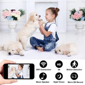 img 1 attached to 📷 Amzcev 4K Hidden Camera - Alarm Clock - Bluetooth Speaker: Wireless WiFi Spy Nanny Camera for Home Safety, Motion Detection, Live Stream Monitoring