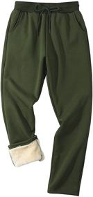 img 4 attached to Gihuo Winter Fleece Sweatpants Running Sports & Fitness in Team Sports