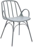 🪑 rivet nova modern slatted-back plastic dining chair - 21.6"w, moss gray by amazon brand логотип