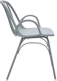 img 2 attached to 🪑 Rivet Nova Modern Slatted-Back Plastic Dining Chair - 21.6"W, Moss Gray by Amazon Brand