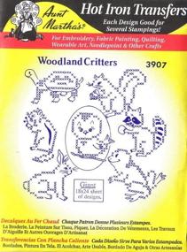 img 1 attached to 🦝 Aunt Martha's Hot Iron Cross Stitch Embroidery Transfer: Exquisite Woodland Critters Design