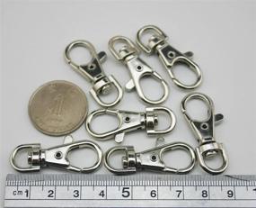 img 1 attached to Pack of 50 Silvery 1.5&#34; Metal Curved Lobster Clasps with Swivel Trigger Clips - Chuzhao Wu Snap