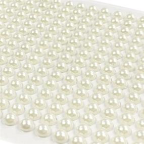 img 1 attached to 💎 Enhance Your Style with Wrapables 6mm Acrylic Pearl Adhesive Rhinestone Stickers - 540pcs