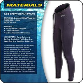 img 4 attached to XSPAN Super Stretch 1.5mm Neoprene Neo-Sport Wetsuit Pants - Ideal for UNISEX Watersports, Swimming, Obstacle, Mud Racing, SCUBA Diving, Surfing, SUP, and Personal Watercraft