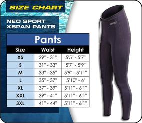 img 2 attached to XSPAN Super Stretch 1.5mm Neoprene Neo-Sport Wetsuit Pants - Ideal for UNISEX Watersports, Swimming, Obstacle, Mud Racing, SCUBA Diving, Surfing, SUP, and Personal Watercraft