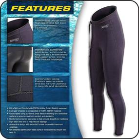 img 3 attached to XSPAN Super Stretch 1.5mm Neoprene Neo-Sport Wetsuit Pants - Ideal for UNISEX Watersports, Swimming, Obstacle, Mud Racing, SCUBA Diving, Surfing, SUP, and Personal Watercraft