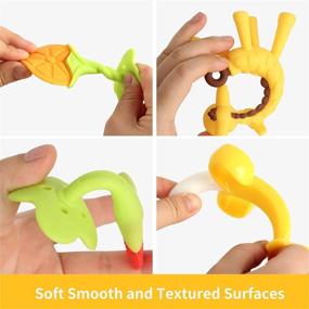 img 2 attached to 🍌 4-Pack Baby Teething Toys: BPA-Free Silicone Banana & Giraffe Teethers for Newborns - Freezer Safe – Soothe Infant & Toddler Gums - Includes Storage Case