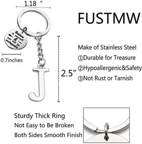 img 2 attached to FUSTMW Алфавитный Первоначальный Брелок: Персонализированный Ключевой Кольцо Подвеска, идеально подходит в качестве вдохновляющего подарка.