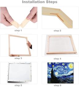 img 2 attached to 🖼️ Premium DIY Canvas Stretcher Bars: 16x20 Inch Canvas Frame, 4 Bars for Oil Paintings, Prints, Paint by Numbers & Posters