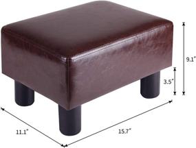 img 2 attached to GRUNEN WOLKEN Footrest Rectangle Footstool