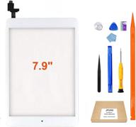 📱 jpung ipad mini 1/2 screen replacement with home button - white touchscreen digitizer, a1432 a1454 a1455 a1489 a1490, full repair kit logo