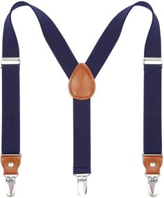 img 4 attached to Versatile and Stylish Suspenders for Toddlers, Kids, Boys, and Men – Y Back Adjustable Design with Strong Clips and Synthetic Leather