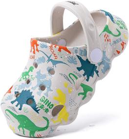 img 4 attached to Dinosaur Cartoon Sandals Toddler Numeric_10 Boys' Shoes for Clogs & Mules