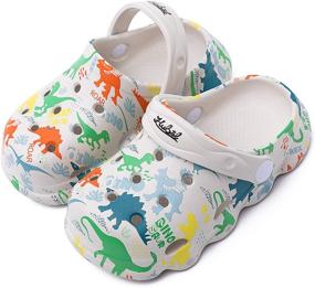 img 2 attached to Dinosaur Cartoon Sandals Toddler Numeric_10 Boys' Shoes for Clogs & Mules