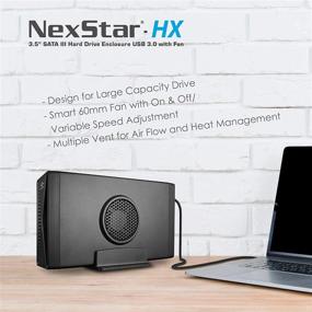 img 1 attached to 💽 The Vantec NexStar HX 3.5" SATA III Hard Drive Enclosure USB 3.0 with Fan (NST-387S3-BK): Optimal Storage Solution with Efficient Cooling