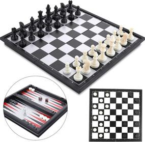 img 4 attached to 🎲 Peradix Backgammon & Educational Magnetic Checkers