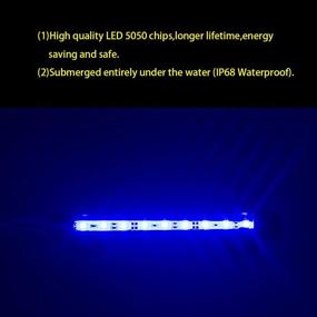 img 1 attached to Upgraded 7.5 Inch Submersible Fish Tank Light – IP68 Waterproof LED Aquarium Lighting with Timer, Enhancing Underwater Blue Lights Tube for Background Décor