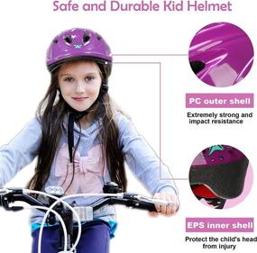 img 2 attached to KAMUGO Kids Bike Helmets: Adjustable Toddler Helmet for Boys & Girls, Ages 2-7. Multi-Sport Skating Scooter Bicycle Helmet with Eye-Catching Cartoon Designs