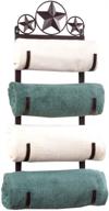🛁 sturdy and stylish western star metal towel rack: organize and enhance your bathroom décor! logo