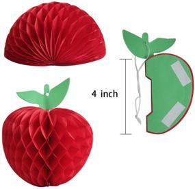 img 3 attached to 🍓 Hapy Shop 12-Piece Red Honeycomb Tissue Paper Fruit Decorations: Perfect for Baby Showers, School Parties & Garden Room Decor
