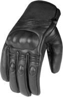 🧤 men's street motorcycle cruiser biker gel gloves m - premium leather motorcycle protective gear logo