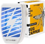 🪰 portable indoor bug zapper - high-power electric insect trap for home - eliminates flies, mosquitos, gnats, moths, and bugs - 1 pack - white logo