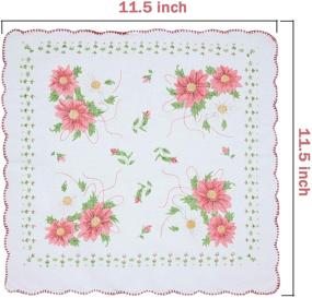 img 3 attached to 🌸 Exquisite Vintage Floral Handkerchiefs: Exude Elegance with Hankies from Pieces
