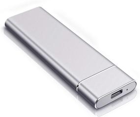 img 4 attached to 💽 Прочный внешний жесткий диск USB 3.1, портативный HDD для ПК, Mac, настольного компьютера, ноутбука - серебристый, 1ТБ.