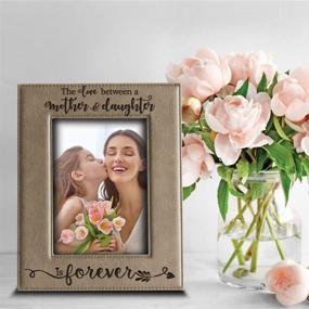 img 3 attached to 🖼️ BELLA BUSTA- Engraved Leather Picture Frame: The Forever Love Between a Mother & Daughter (5 x 7 Vertical)