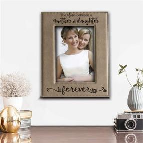 img 2 attached to 🖼️ BELLA BUSTA- Engraved Leather Picture Frame: The Forever Love Between a Mother & Daughter (5 x 7 Vertical)