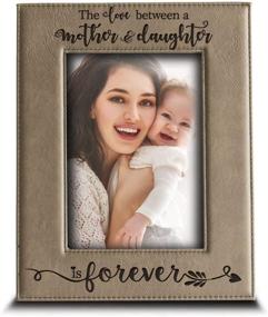 img 4 attached to 🖼️ BELLA BUSTA- Engraved Leather Picture Frame: The Forever Love Between a Mother & Daughter (5 x 7 Vertical)