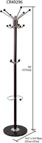 img 1 attached to 🧥 Stylish and Sturdy Home Basics Coat, Hat and Umbrella Rack - Mahogany with Marble Base