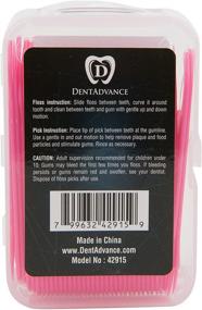 img 3 attached to 🦷 DentAdvance Mint Dental Floss Picks: Easy Reach Tooth Flossers for Back Teeth, Pink, Mint Flavored (70 ct) with Travel Case