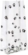 🐾 paw print gusset cello bags - set of 20 all-occasion favor bags 3.5" x 2" x 7.5 logo