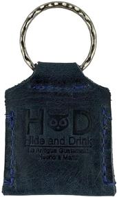 img 2 attached to 🎮 Handmade Rustic Leather Switch Cartridge Game Keychain & SD Card Holder in Slate Blue by Hide & Drink