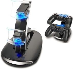 img 3 attached to 🎮 PS4 Controller Charger, Dual USB Fast Charging Station for Sony PS4 Controller – Compatible with Playstation 4 / PS4 Slim / PS4 PRO" by IHK