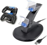 🎮 ps4 controller charger, dual usb fast charging station for sony ps4 controller – compatible with playstation 4 / ps4 slim / ps4 pro" by ihk logo