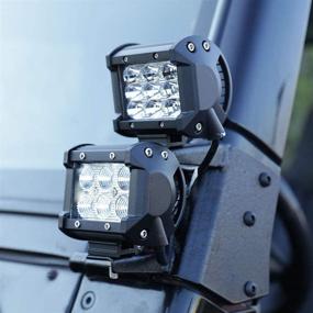 img 2 attached to 🚙 AUXMART A-Pillar Mounting Brackets for LED Light Bar Dual Work Lights Fog Lights Designed to Fit Jeep Wrangler TJ 1997-2006 (1 Pair)