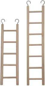 img 4 attached to 🐦 Wooden Ladder for Bird Parrot: Birdie Basics with 5 Step & 7 Step Options